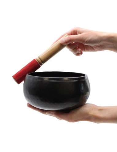 Grand bol noir martelé – Rituel zen