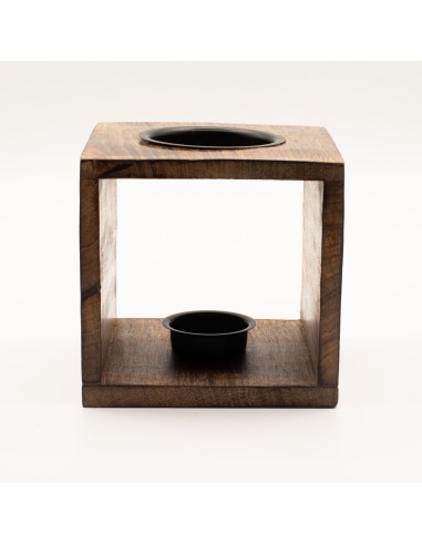 Grand Brûle-parfum en bois de manguier – Arbre de Vie