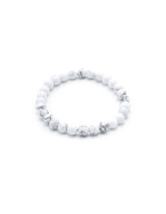Bracelet de manifestation en jaspe blanc – Paix