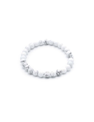 Bracelet de manifestation en jaspe blanc – Paix