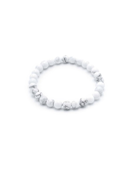 Bracelet de manifestation en jaspe blanc – Paix