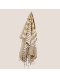Serviette-paréo en coton – Sable chaud naturel