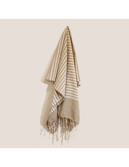 Serviette-paréo en coton – Sable chaud naturel
