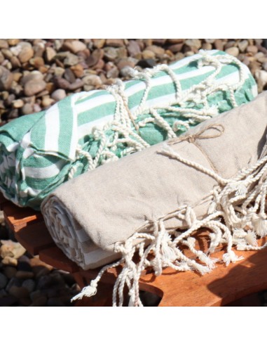 Serviette-paréo en coton – Sable chaud naturel