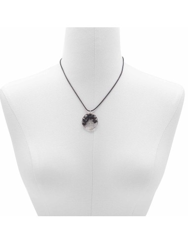 Pendentif Arbre de Vie en agate noire – Protection