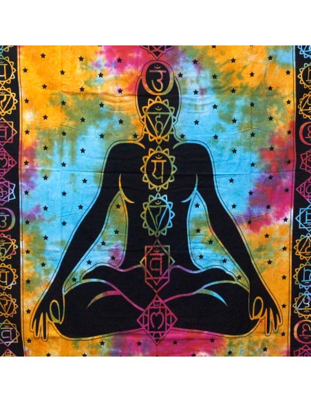 Colcha double Bouddha Chakras – Harmonie énergétique