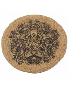 Set de table en jute naturel – Hamsa protectrice