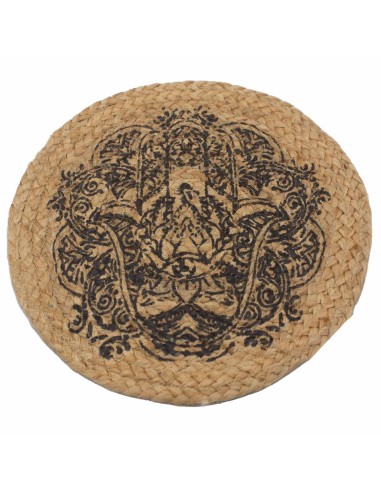 Set de table en jute naturel – Hamsa protectrice