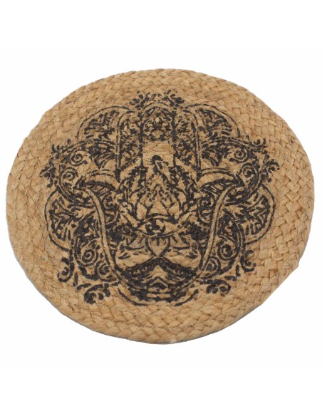 Set de table en jute naturel – Hamsa protectrice