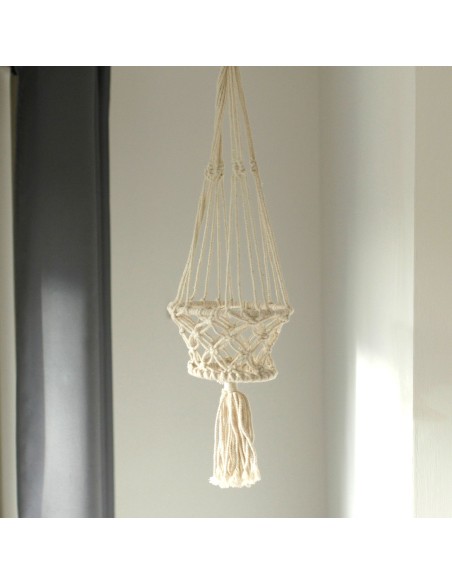 Petit cache-pot en macramé – Zen végétal