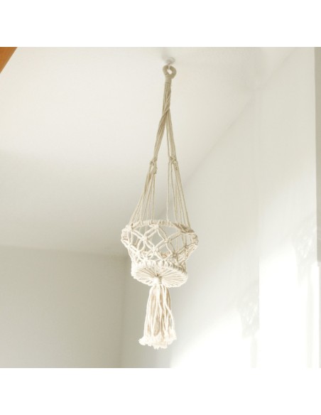 Petit cache-pot en macramé – Zen végétal