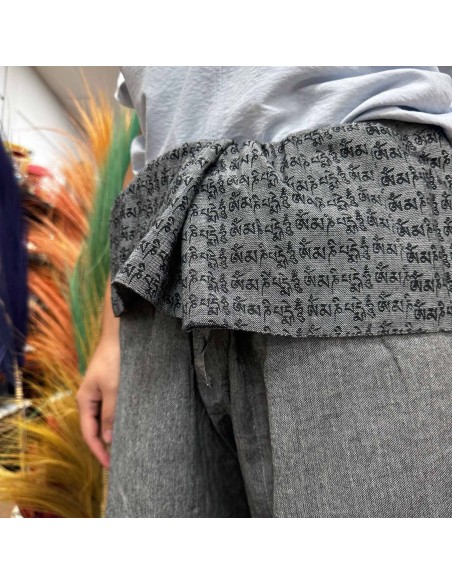 Pantalon yoga & festival – Mandala pêcheur thaï gris