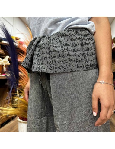 Pantalon yoga & festival – Mandala pêcheur thaï gris