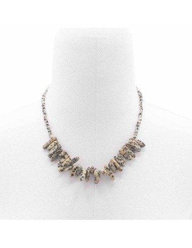 Collier Longstone en pierre dalmatienne