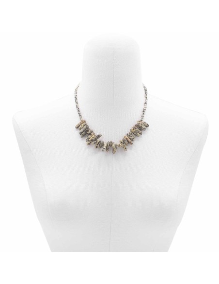 Collier Longstone en pierre dalmatienne