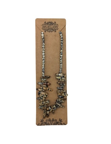Collier Longstone en pierre dalmatienne