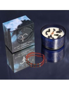 Bougie zodiac en cristal & bracelet – Bélier