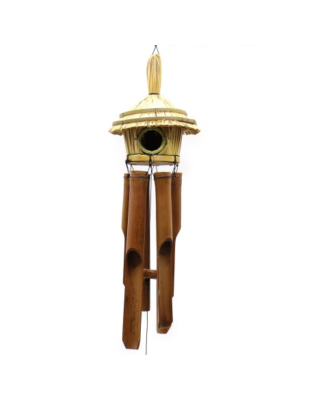 Maison décorative pour oiseaux – Bois naturel zen