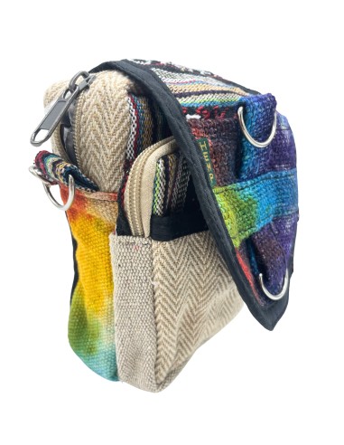 Sac bandoulière en chanvre teinté – Format compact