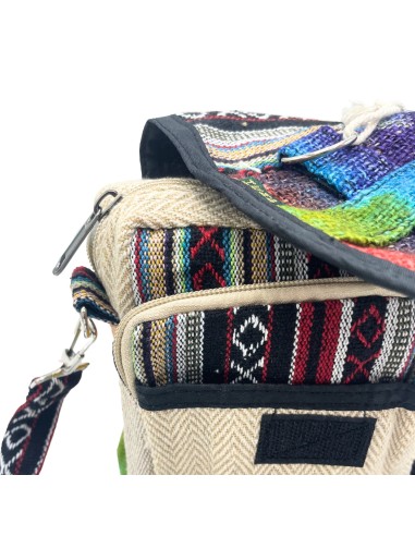 Sac bandoulière en chanvre teinté – Format compact
