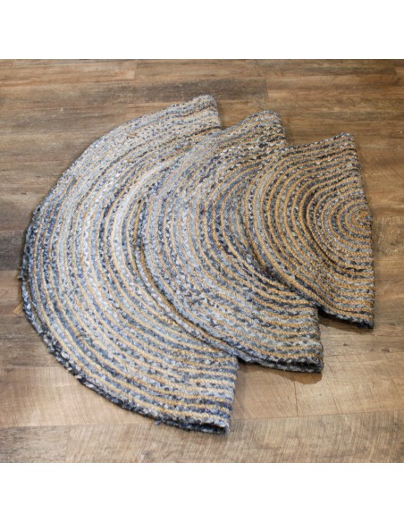 Tapis rond en jute & coton recyclé – Zen durable