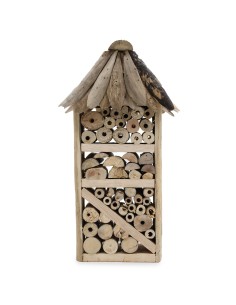 Hôtel à insectes & abeilles en bois flotté – Nature zen