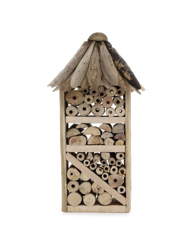 Hôtel à insectes & abeilles en bois flotté – Nature zen