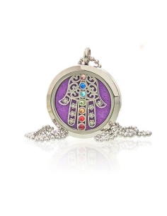 Collier diffuseur d’aromathérapie – Hamsa Chakra