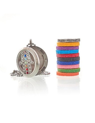 Collier diffuseur d’aromathérapie – Hamsa Chakra