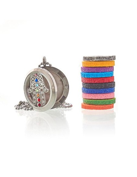 Collier diffuseur d’aromathérapie – Hamsa Chakra