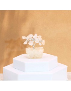 Mini arbre de pierres – Cristal de roche & orgonite