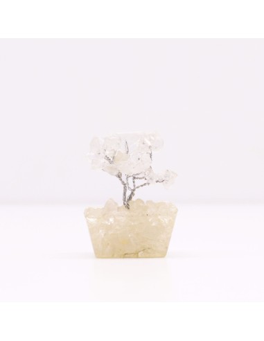 Mini arbre de pierres – Cristal de roche & orgonite