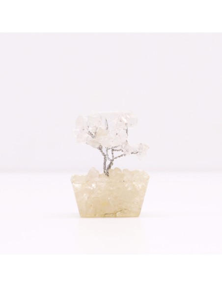 Mini arbre de pierres – Cristal de roche & orgonite