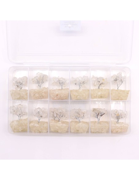 Mini arbre de pierres – Cristal de roche & orgonite