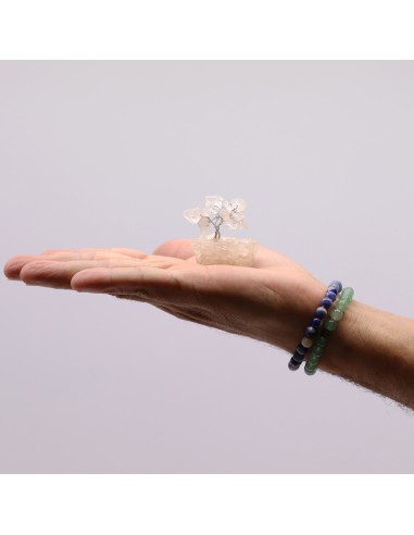 Mini arbre de pierres – Cristal de roche & orgonite