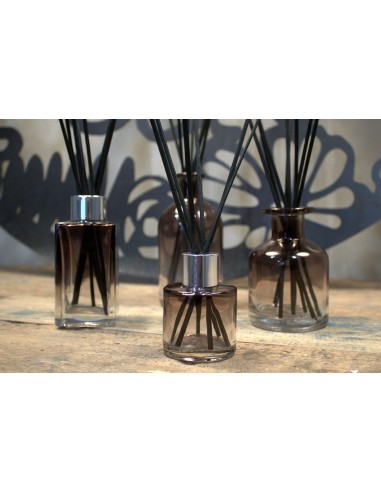 Flacon diffuseur carré – Verre charbon 100ml