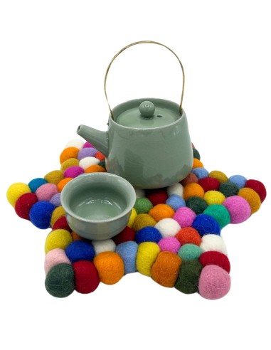 Centre de table étoile en feutre – Multicolore