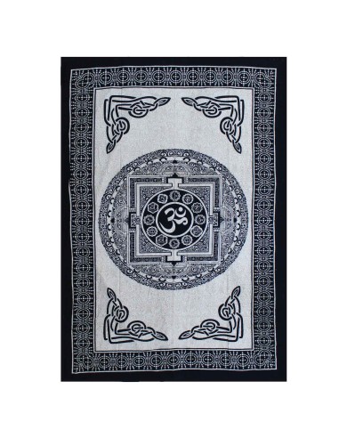 Colcha & tenture Singe OM Mandala – Spiritualité joyeuse