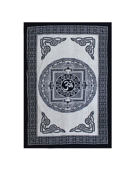 Colcha & tenture Singe OM Mandala – Spiritualité joyeuse