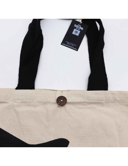Sac cabas iconique en toile – Chat noir