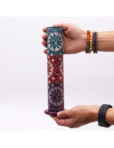 Porte?encens tour ronde en stéatite – Soleils