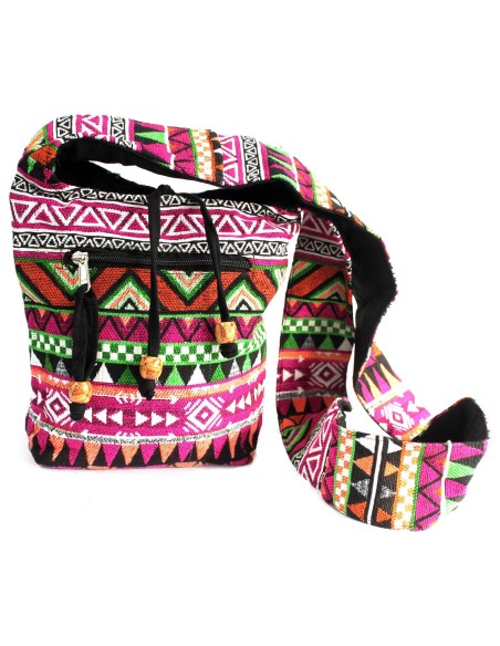 Petit sac à dos jacquard – Rose doux