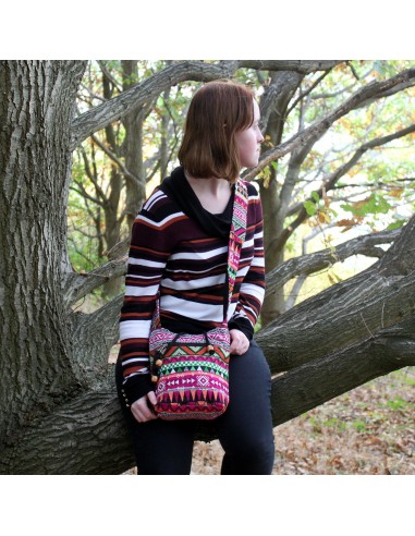 Petit sac à dos jacquard – Rose doux