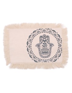 Coussin Hamsa Mandala – Protection verte zen