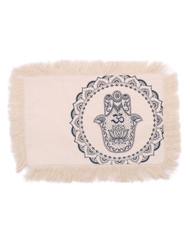 Coussin Hamsa Mandala – Protection verte zen