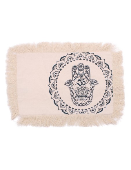Coussin Hamsa Mandala – Protection verte zen