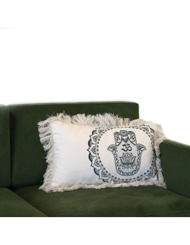 Coussin Hamsa Mandala – Protection verte zen