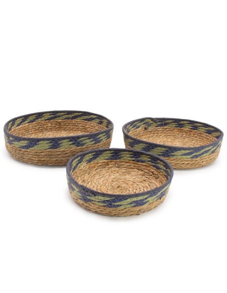 Bandejas paniers en paille & herbe marine – Organisation zen