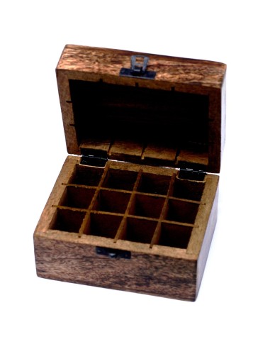 Boîte d’aromathérapie en bois – Format 12 huiles