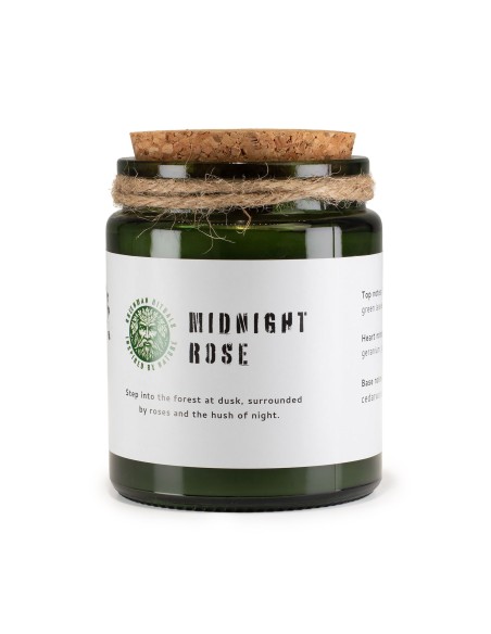 Greenman – Bougie soja Woodwick «Rose de minuit»